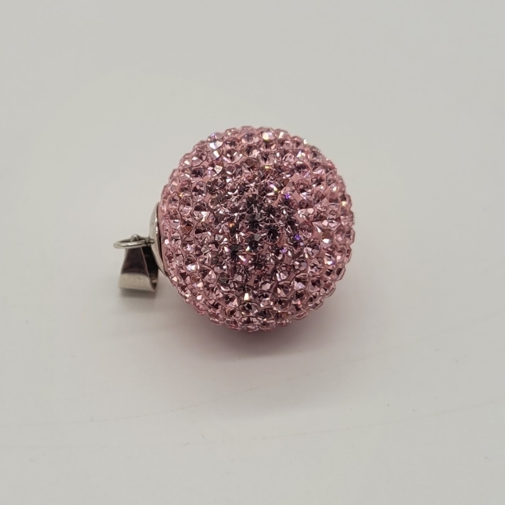 Ball-Shaped Pendant with Swarovski Crystal Elements - Picture 3 of 5